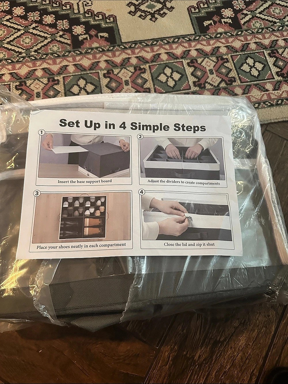 Gray & White Clothing Storage Organizer